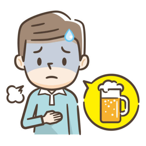 Men who feel bad because they drink too much beer